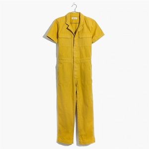 Madewell Yellow Coverall Jumpsuit Short Sleeve Womens XS